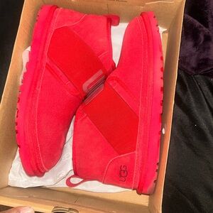 UGG Bold Red Suede Boots